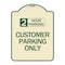 Signmission 2 Hour Parking Customer Parking Heavy-Gauge Aluminum Architectural Sign, 24" x 18", TG-1824-24500 A-DES-TG-1824-24500 - alternate 1